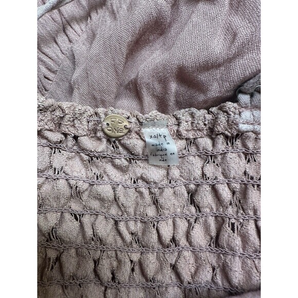 Free People One Women's XS Adella Dress Rose Pink Lace Fit Flare Slip Boho - Picture 7 of 7